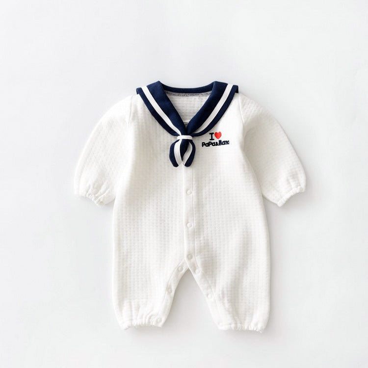 "Little Sailor" Romper Navy Style